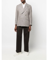 Мужской серый двубортный пиджак от Gabriele Pasini