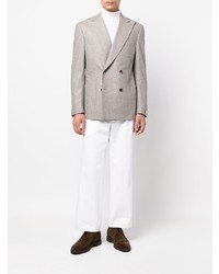 Мужской серый двубортный пиджак от Corneliani