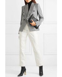 Женский серый двубортный пиджак от Stella McCartney