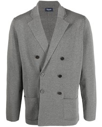 Мужской серый двубортный пиджак от Drumohr
