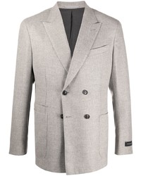 Мужской серый двубортный пиджак от Ermenegildo Zegna