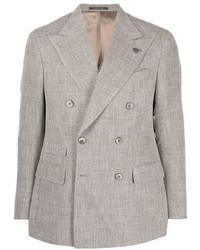 Мужской серый двубортный пиджак от Gabriele Pasini