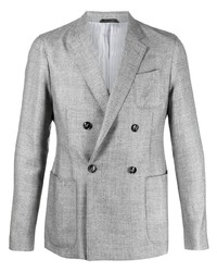 Мужской серый двубортный пиджак от Giorgio Armani