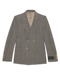 Мужской серый двубортный пиджак от Gucci
