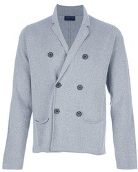 Мужской серый двубортный пиджак от Lanvin