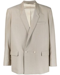 Мужской серый двубортный пиджак от Lemaire