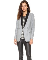 Женский серый двубортный пиджак от Maison Scotch