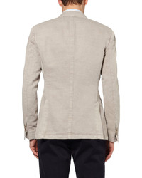 Мужской серый двубортный пиджак от Incotex