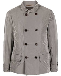 Мужской серый двубортный пиджак от Moorer