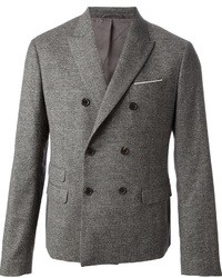 Мужской серый двубортный пиджак от Neil Barrett