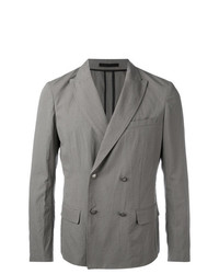 Мужской серый двубортный пиджак от Paolo Pecora