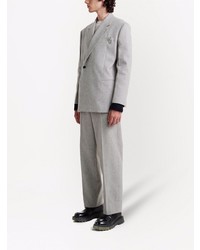 Мужской серый двубортный пиджак от Off-White