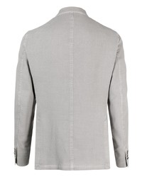 Мужской серый двубортный пиджак от Luigi Bianchi Mantova