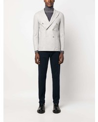 Мужской серый двубортный пиджак от Eleventy