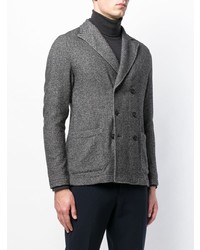 Мужской серый двубортный пиджак от T Jacket