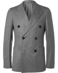 Мужской серый двубортный пиджак от Prada