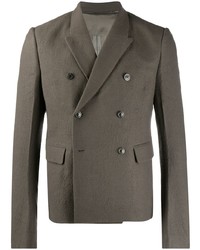 Мужской серый двубортный пиджак от Rick Owens