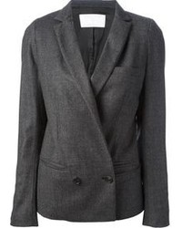 Женский серый двубортный пиджак от Societe Anonyme