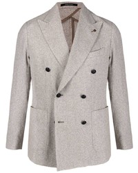 Мужской серый двубортный пиджак от Tagliatore