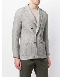 Мужской серый двубортный пиджак от T Jacket