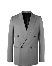 Мужской серый двубортный пиджак от The Row