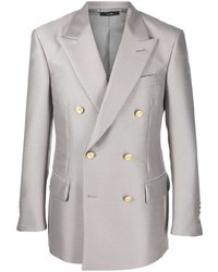 Мужской серый двубортный пиджак от Tom Ford
