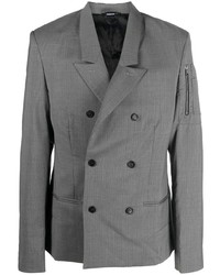 Мужской серый двубортный пиджак от Winnie NY