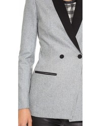 Женский серый двубортный пиджак от Maison Scotch
