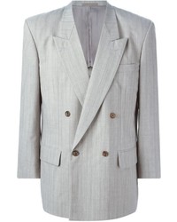 Мужской серый двубортный пиджак