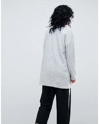 Серый длинный кардиган от Pieces