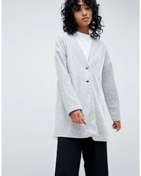 Серый длинный кардиган от Pieces