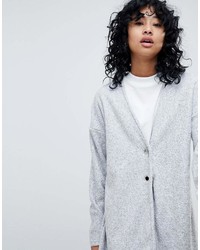 Серый длинный кардиган от Pieces