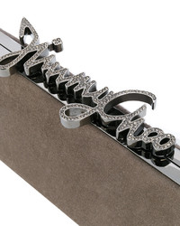 Серый замшевый клатч от Jimmy Choo