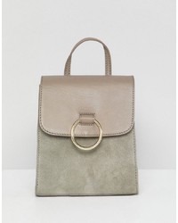 Женский серый замшевый рюкзак от ASOS DESIGN