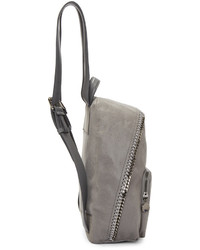 Женский серый замшевый рюкзак от Stella McCartney