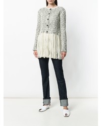 Женский серый кардиган c бахромой от Loewe