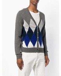 Мужской серый кардиган с ромбами от Ballantyne