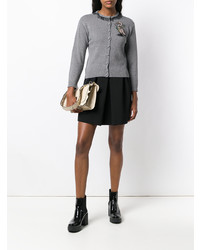 Женский серый кардиган с украшением от RED Valentino