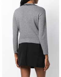 Женский серый кардиган с украшением от RED Valentino