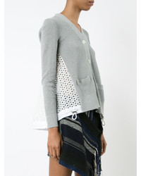 Женский серый кардиган от Sacai