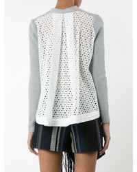 Женский серый кардиган от Sacai