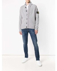 Мужской серый кардиган от Stone Island