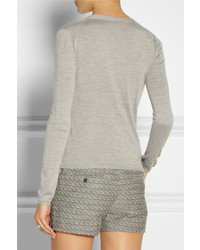 Женский серый кардиган от Miu Miu