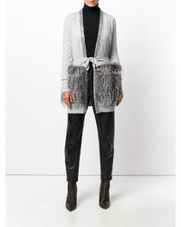 Женский серый кардиган от Philipp Plein