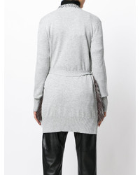 Женский серый кардиган от Philipp Plein