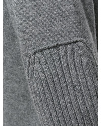 Женский серый кашемировый вязаный свитер от Joseph