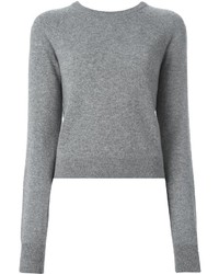 Женский серый кашемировый вязаный свитер от Equipment