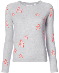 Серый кашемировый свитер со звездами