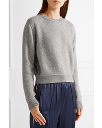 Женский серый кашемировый свитер от The Elder Statesman