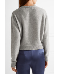 Женский серый кашемировый свитер от The Elder Statesman